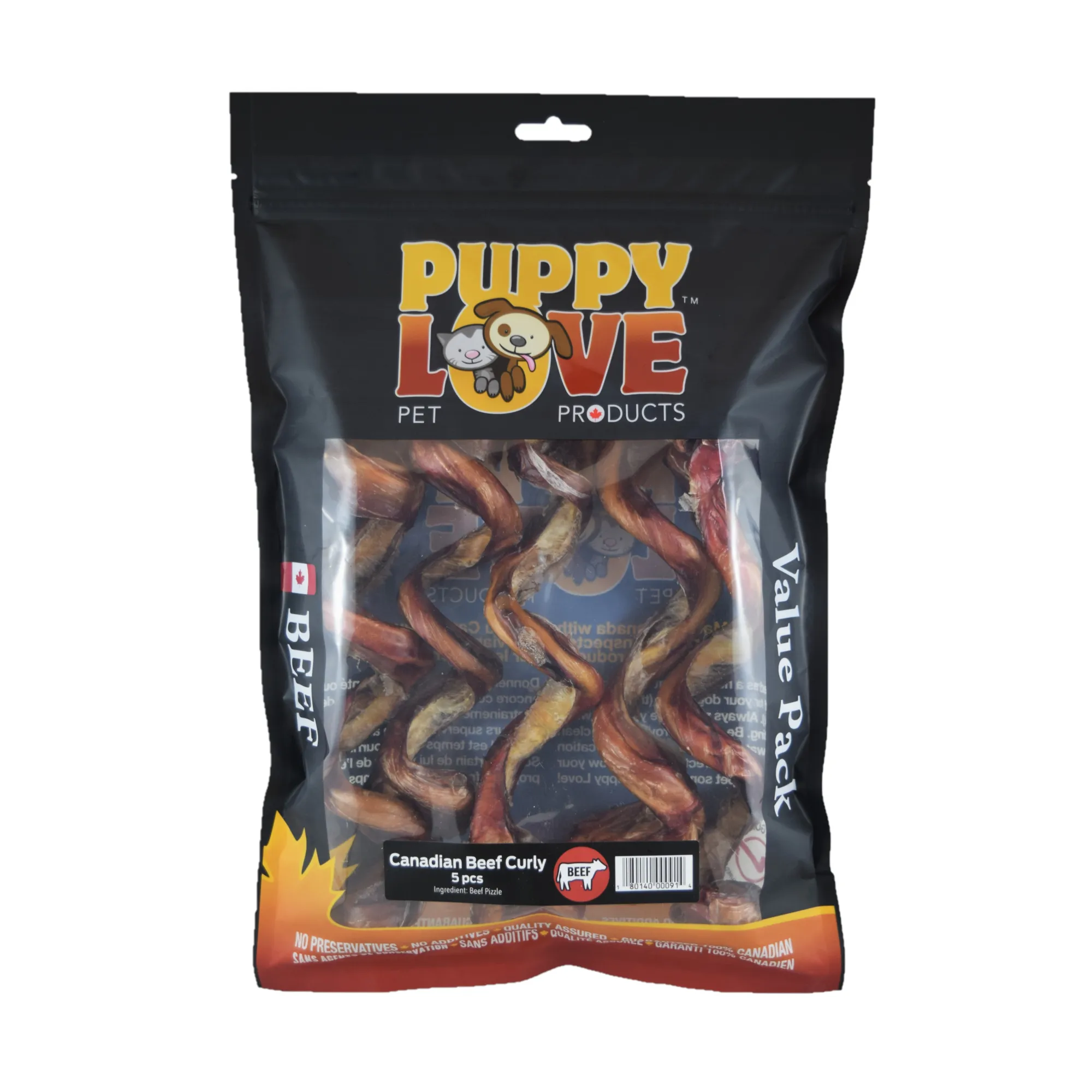 Puppy Love Canadian Beef Curly  - 5 Pack