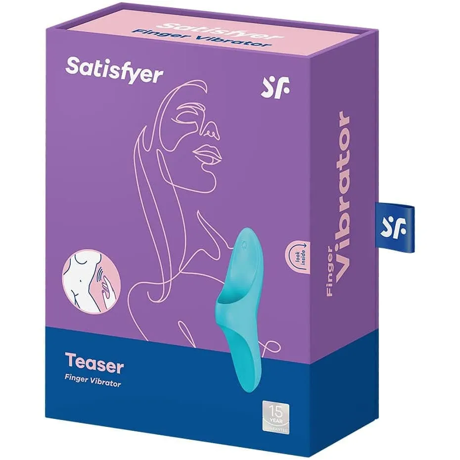 Satisfyer Teaser Finger Vibrator - Light Blue