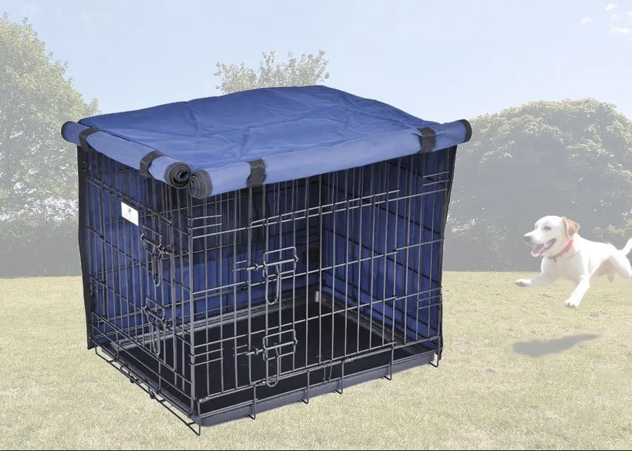 Settledown 2 Door Waterproof Dog Crate Covers Blue