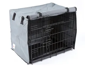 Settledown 2 Door Waterproof Dog Crate Covers Grey