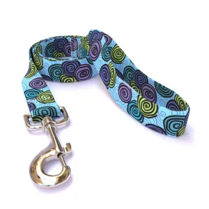 Spirals Blue Dog Leash