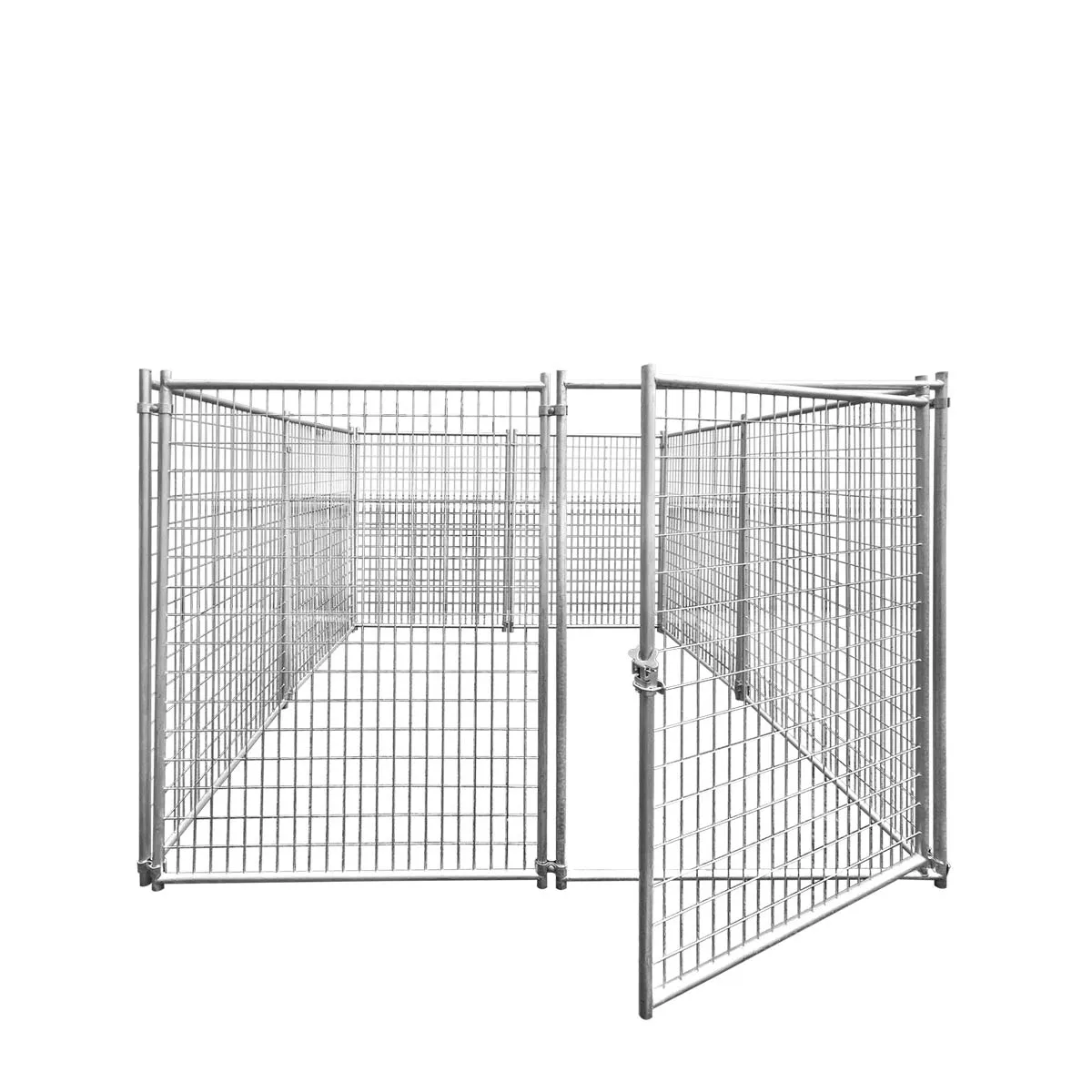 TMG Industrial 8’ x 8’ Galvanized Dog Kennel, Easy Assembly, Weather-Resistant, TMG-DCP08