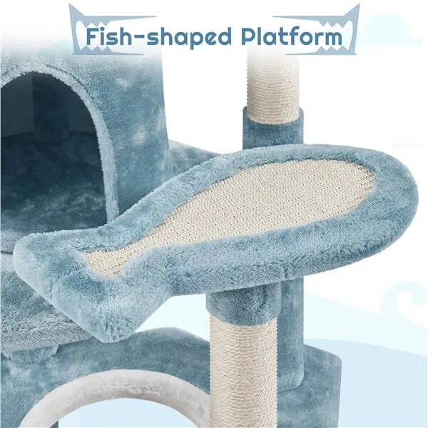 Yaheetech 61in Tall Ocean-Themed Cat Tree